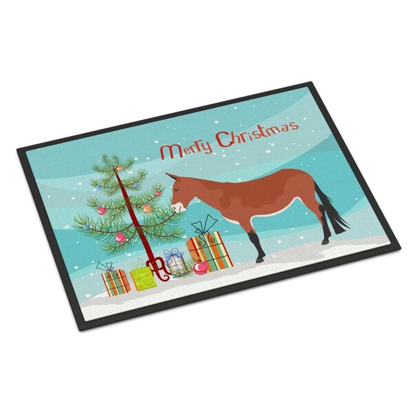 Carolines Treasures Mule Christmas Indoor or Outdoor Mat - 18 x 27 in. BB9212MAT - main